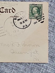 Queen Junction Butler County PA DPO Cancel Humorous Dog Puppy Shave Postcard - Picture 1 of 3