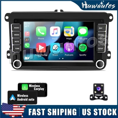 For VW Volkswagen Jetta Passat 7" Fit For Carplay Car Stereo Radio GPS w/Camera Foto 1 de 4