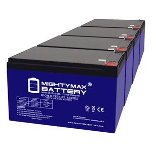 Mighty Max 12V 12AH GEL F2 Replaces Golden Tech. Buzzaround Lite GB106 - 4 Pack - Picture 1 of 6