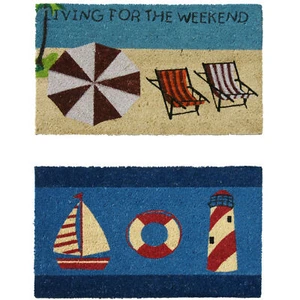 Kit "zerbino da spiaggia" estivo in gomma-cal - 18" x 30" - 2 tappetini per ante - Foto 1 di 9