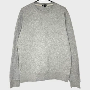 Theory Danen Pullover Sweatshirt Mens Small Gray Cotton Knit Lightweight Crew - Picture 1 of 18