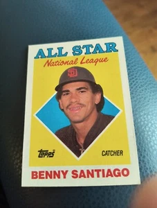 BENNY SANTIAGO 1988 TOPPS N.L. ALL STAR #404 FREE SHIPPING - Picture 1 of 2