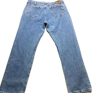 Pantalones de mezclilla Wrangler relajados para hombre 38x32 azul algodón pierna recta cremallera mosca - Imagen 1 de 18