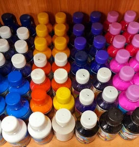 blue 100ml paint for banner ,fabric ,pottery ,paper ,wall ,floor, wood - Imagen 1 de 2