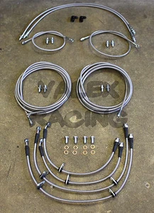 Front & Rear Brake Line Replacement Kit For 92-95 Honda Civic w/rear drum - Picture 1 of 9