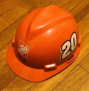 Sombrero duro Tony Stewart #20 naranja NASCAR mediano V-GARD firma Home Depot - Imagen 1 de 12