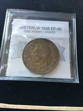 1938  Australia, Penny, Coin Mart  Graded**EF-40** KM#36