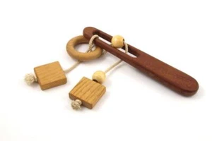 Handmade Wooden Baby Rattle Teether - Picture 1 of 4