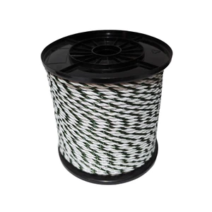Cerca eléctrica de 6 mm 200 m blanca y verde poliropo cuerda - Imagen 1 de 8
