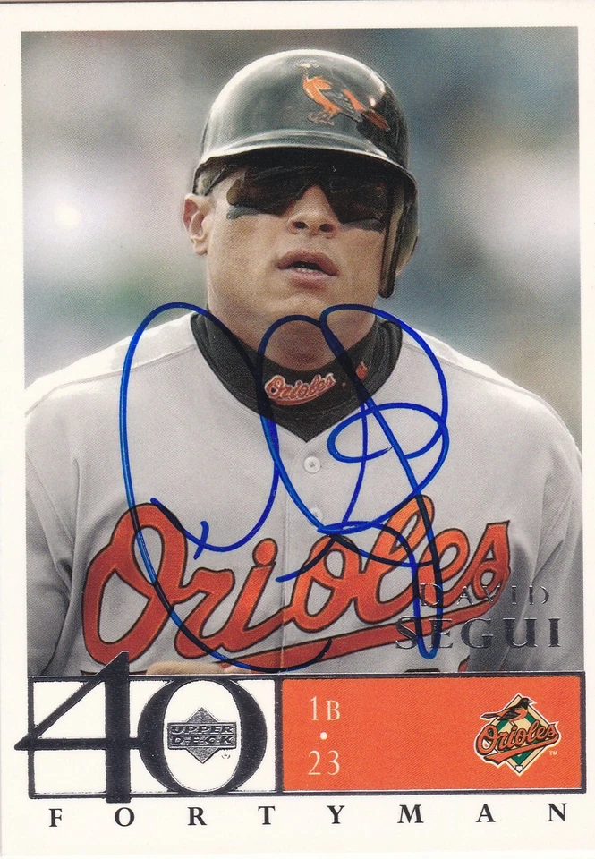 DAVID SEGUI BALTIMORE ORIOLES SIGNED CARD METS MARINERS RANGERS BLUE JAYS EXPOS Foto 1 de 1