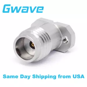 1.85mm Female Solderless PCB Connector, 2 Hole Flange for CPW/Microstrip, 67GHz - Picture 1 of 4