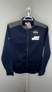 Majestic Utah Jazz Jacket Men’s Size Large Blue Gray NBA Exclusive Collection - Picture 1 of 6