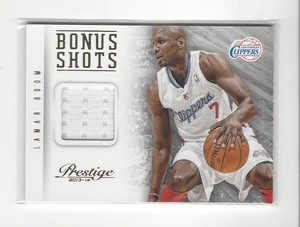 2013-14 Prestige Bonus Shots Materials #46 Lamar Odom JERSEY Clippers