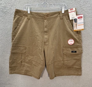 Wrangler Shorts Mens 40 Brown Ripstop Relaxed Fit Cargo Workwear Grunge NEW - Picture 1 of 10