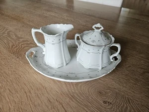 Alt Tirschenreuth, Baronesse, grün-weiß, Milch/Zucker/Henkelplatte - Bild 1 von 10