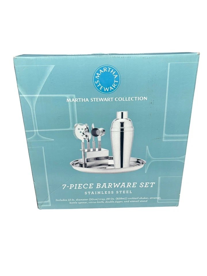 Juego de vajilla de 7 piezas colección Martha Stewart CAJA ABIERTA - Falta Jigger Foto 1 de 4