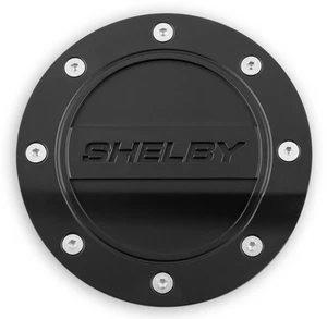 FS3Z-6640526-SA Drake Muscle Cars Black Fuel Door Shelby Logo - Imagen 1 de 6