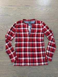 ralph lauren women LRL Lauren Jeans Co. L/S Red Plaid Shirt XS  EUC - Picture 1 of 9