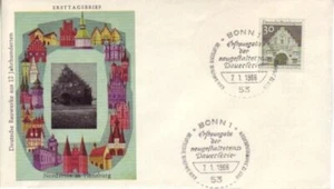 Germany (W) - 12 Centuries of Architecture (Coloured) (3no. PO FDC's) 1966-67 - Picture 1 of 3