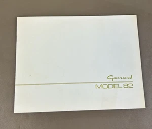 GARRARD MODEL 82 TURNTABLE OWNERS MANUAL D-1300 - Picture 1 of 3