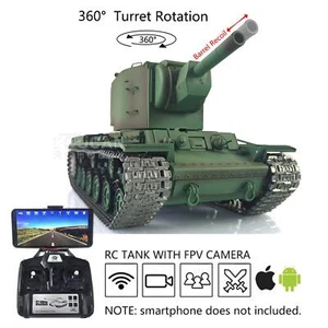 Henglong 1/16 7.0 Soviet KV-2 RTR IR BB RC Tank 3949 FPV 360Turret Barrel Recoil - Picture 1 of 12