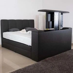 PAARA Boxspringbett mit TV-Lift und mit Bettkasten freie Farbwahl alle Größen - Bild 1 von 8