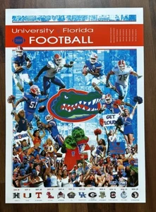 Florida Gators Football 2008 National Champions Poster Tim Tebow Urban Meyer - Picture 1 of 2