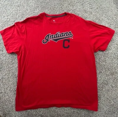 Cleveland Indians Mens 2XL Red Shirt  CrewNeck Ohio - Image 1 of 4