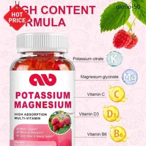 Potassium magnesium supplement gummies-60 gummies - Picture 1 of 6