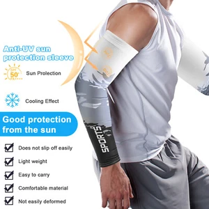 1-5 pares de mangas de brazo de enfriamiento anti-UV protección solar deportes al aire libre unisex adultos - Imagen 1 de 48
