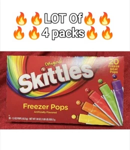 Skittles Freezer Pops ~ 20 Freeze Pop Por Caja - Nuevo 🔥4PKS🔥80 Freeze Pops Total - Imagen 1 de 3