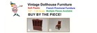 Vintage Marx Soft Plastic French Provincial Dollhouse Furniture