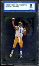 Kurt Warner Rookie Card 1999 Skybox Molten Metal #93 ISA 9 MINT