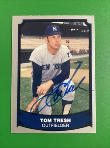 1988 Pacific Legends Tom Tresh Yankees Autographed Autograph Signed Card NM - Picture 1 of 3