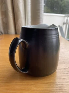 Handsome Gun Metalled Gray Black Vintage Jug 10cm H, 500ml - Picture 1 of 6