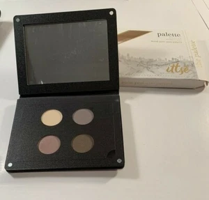 ITTSĒ Cuádruple Paleta Sombras de Ojos Maquillaje Magnético Cuero Vegano Estuche Marrón Tonos - Imagen 1 de 4
