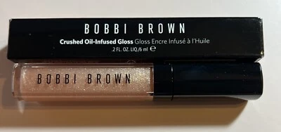 Bobbi Brown Crushed Oil Infused Lip Gloss BARE SPARKLE Shimmer NEW!  Pink $33 - Image 1 of 3