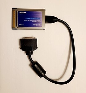 RARE Toshiba DVD-ROM Drive CardBus Card w Cable II High Performance DVD Playback