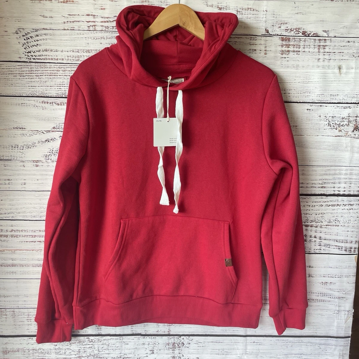 DOUBLJU Women's Color Block Zip Up Hoodie - Lightweight Long Sleeve Casual Jacket (Plus Size Available)