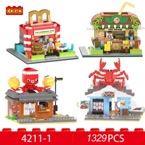 COGO Mini Blocks Fast Food ,Streetscape Takoyaki Shop Assembly,Educational Toys - Picture 1 of 10