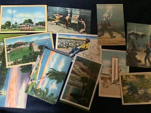 Lote de postales vintage de lino de Florida años 40 - Imagen 1 de 7