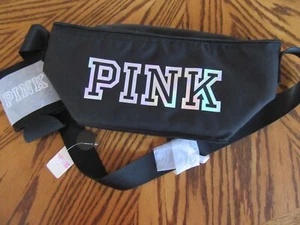 PINK Zip Black/Silver Cooler w/Can Cooler Great Take Along Sm Lunch Bag NWT Nice - Picture 1 of 5