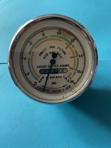 AC tachometer  3100 ft/min engine service hours tachometer gauge dial tractor - Picture 1 of 7