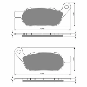 Goldfren Rear Brake Pads for Harley FXSB BREAKOUT 2013-2017 (S3 X2) - Picture 1 of 3