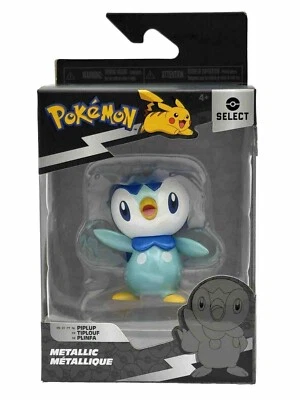 "Figura de 3"" Jazwares 2023 Pokémon Select Serie 2 Azul Metálico Piplup" Foto 1 de 4