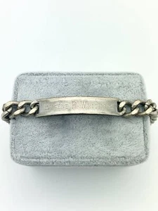 Sterling Nameplate Bracelet- Victorian- Admark- 7.75" - "Eugene P. Whitmore" - Picture 1 of 5