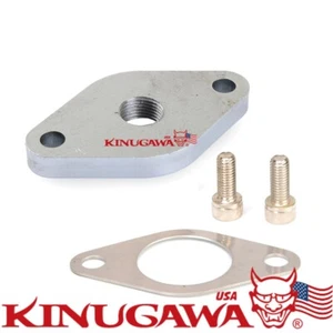 Steel Block Off Plate Sealing Flange Fit F38 2 Bolts 38mm External WG w/ O2 hole - Picture 1 of 1