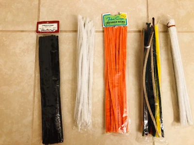Vintage Fiber Craft  Chenille Stems Pipe Cleaners Mix Colors 5 packs - Image 1 of 4