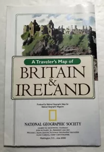 A Traveler's Map Of Britain & Ireland National Geographic Society 2000 - Picture 1 of 1