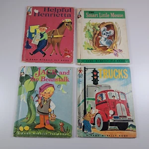 Lot 4 Tip Top Elf Children's Books Rand McNally Trucks Jack & Beanstalk + More - Imagen 1 de 24